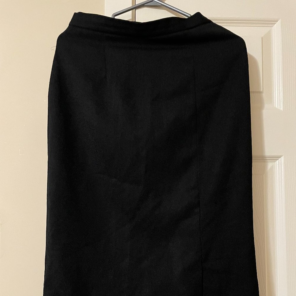 Long Black A-Line Skirt